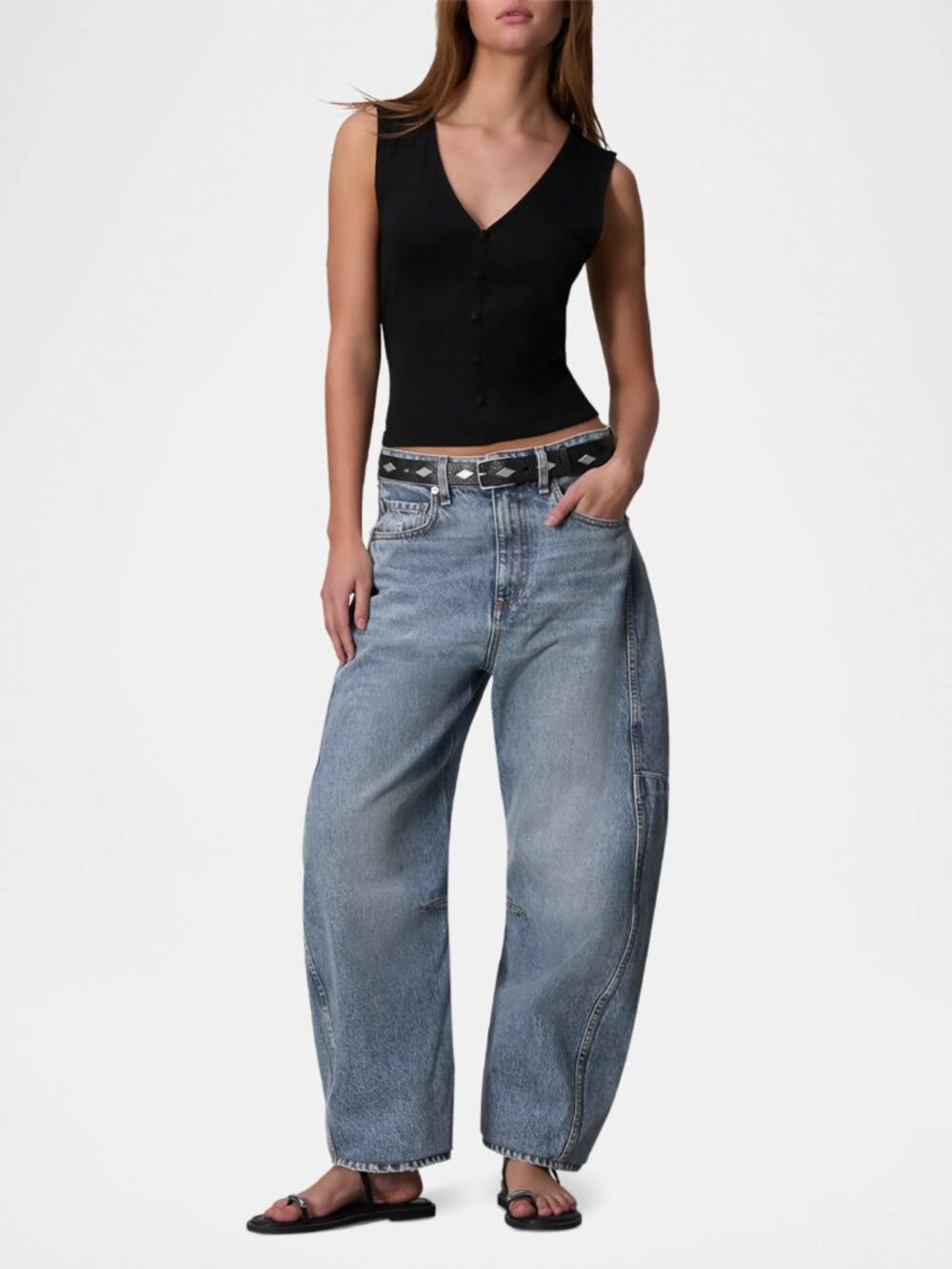 ++ Rag & Bone Charlie Ankle Barrel-Leg Jeans ++